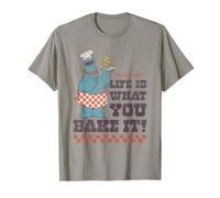 Sesame Street Vintage Heart Cookie Life Is What You Bake It Camiseta