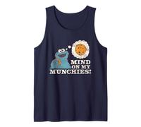 Sesame Street Vintage Heart Cookie Monster, Mind On Munchies Camiseta sin Mangas