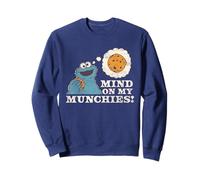 Sesame Street Vintage Heart Cookie Monster, Mind On Munchies Sudadera