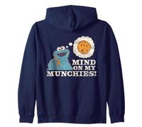 Sesame Street Vintage Heart Cookie Monster, Mind On Munchies Sudadera con Capucha