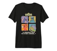 Sesame Street Vintage Heart, Friendly Face On Every Corner Camiseta Premium