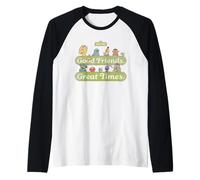 Sesame Street Vintage Heart Good Friends, Great Times Camiseta Manga Raglan