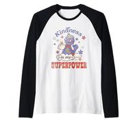 Sesame Street Vintage Heart Grover Kindness Is My Superpower Camiseta Manga Raglan