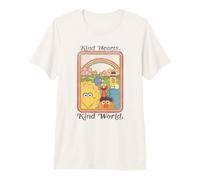 Sesame Street Vintage Heart, Kind Hearts, Kind World Camiseta Premium