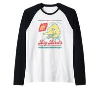 Sesame Street Vintage Sign Big Bird's Best Pancakes Camiseta Manga Raglan