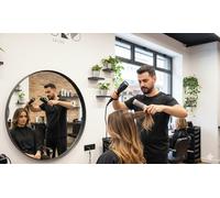 Sesión con coloración con barros completo hasta 50 gramos con lavado corte de puntas y peinado