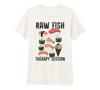 Sesión de Terapia de Pescado Crudo Divertido Amante del Sushi Camiseta Premium