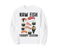 Sesión de Terapia de Pescado Crudo Divertido Amante del Sushi Sudadera