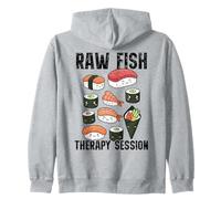 Sesión de Terapia de Pescado Crudo Divertido Amante del Sushi Sudadera con Capucha