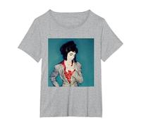 Sesión fotográfica de PJ Harvey para traerte mi Amor Camiseta, Mujer Tallas Grandes, Gris Jaspeado, 1XL Grande