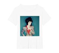 Sesión fotográfica de PJ Harvey para traerte mi Amor por Simon Fowler Camiseta, Mujer Tallas Grandes, Blanco, 1XL Grande