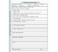 Session Notes Notebook For Therapist: Professional Session Documentation for Social Workers, Counselors & RBTs, One Page per Session, Quick & Structured Format ( Large Size )