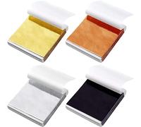 Sessleger 400 Uds. de Papel de Aluminio de ImitacióN de, Plata y Cobre, Hojas Doradas en Escamas para DecoracióN de Fiestas de UñAs, Papel Artesanal para Manualidades DIY