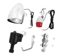 Sessleger Bicicletas ligeras motorizadas Bicicletas Fricción Dynamo Generator Cabeza Fuego Trasero 6V 3W Accesorios de Bicicleta