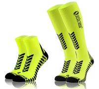 Sesto Senso 2 Pares Calcetines Deportivos de Compresión Para Correr Largos Cortos Mujer Hombre 43-47 Amarillo Yellow