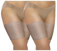 sesto senso 2 pares de bandas para muslos sexys, elásticas, anti-fricción con 4 tiras de silicona, L