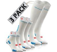 Sesto Senso 3 Pack MIX Calcetines Blanco Deportivos Coloridos Cortos Media Pantorrilla y Largos de Compresión Hasta la Rodilla Unisex Impermeables35-38 White