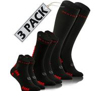 Sesto Senso 3 Pack MIX Calcetines Negro Deportivos Coloridos Cortos Media Pantorrilla y Largos de Compresión Hasta la Rodilla Unisex Impermeables43-47 Black