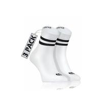 Sesto Senso 3 Pares de Calcetines Deportivos Old School American Crew Cortos SKB_05 47-50 Bianco White