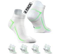Sesto Senso 4 Pack de Calcetines Blanco Verde Deportivos Correr Cuartos para Hombre y Mujer Unisex SKB_10 43-46 White/Green