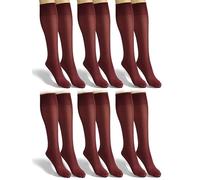 Sesto Senso 6 Pares Calcetines Largos Microfibra Para Mujer 40 DEN 6x1 pack Bordo Burdeos