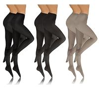 Sesto Senso 6 pares Medias Opacas 40 DEN Microfibra Colores Ropa Mujer Negro Grafito Gris XL SET 3