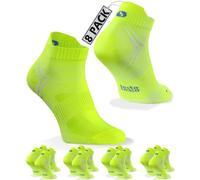 Sesto Senso 8 Pares de Calcetines Amarillo Deportivos Correr Cuartos para Hombre y Mujer Unisex 47-50 Yellow