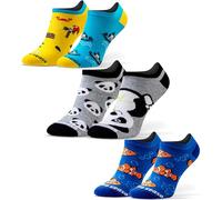 Sesto Senso Calcetines Cortos Divertidos Hombre Mujer 3 Pares Algodón Funny Socks Panda Pescado Pirata 39-42 3 Loco