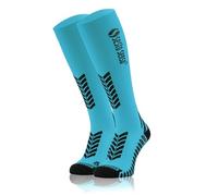 Sesto Senso Calcetines de Compresión Deporte Colores Altos Hombre Mujer 35-38 Azul