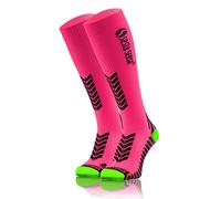 Sesto Senso Calcetines de Compresión Deporte Colores Altos Hombre Mujer 43-47 Rosa Rosado