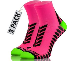 Sesto Senso Calcetines Deporte Colores Cortos Hombre Mujer 3 Pares 39-42 Rosa
