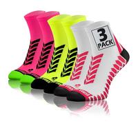 Sesto Senso Calcetines Deporte Colores Cortos Hombre Mujer 3 Pares Blanco Amarillo Rosa 43-47 3 Pack Rosa Mix