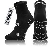 Sesto Senso Calcetines Deporte Colores Mujer Hombre Algodón 3 Pares 43-47 Black