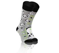 Sesto Senso Calcetines Divertidos Algodón Mujer Hombre Locos Coloridos Funny Socks Animal Bambu 35-38 Panda