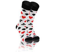 Sesto Senso Calcetines Divertidos Algodón Mujer Hombre Locos Coloridos Funny Socks tocar 39-42 Jugando a las cartas