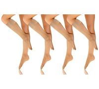 Sesto Senso Calcetines Hasta La Rodilla Para Mujer 4 Pares Transparente 15 Den Naturale 2x2pack