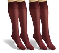 Sesto Senso Calcetines Largos Microfibra Para Mujer 2 Pares 40 DEN 2x1 pack Bordo Burdeos