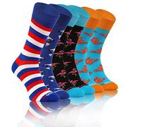 Sesto Senso Calcetines Loco Funky Gracioso Vistoso Hombre Mujer Pack de 3 Oddsocks Estampado Diferente Cangrejo Flamenco Gaviota 39-42 3 Verano