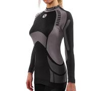 Sesto Senso® Camiseta Térmica Mujer Ropa Interior de Compresión Manga Larga Camisa Funcional Termo Activo (L, Gris)