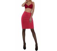 Sesto Senso Enagua Rosa hasta la Rodilla para Mujer Ajustado de Viscosa Bodycon XL Amaranth
