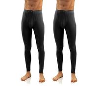 Sesto Senso Hombre 2 Unidades Pantalones Largos Calzoncillos para Hombre k2 (Negro, L)