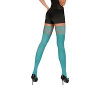 Sesto Senso Medias Autoadhesivas Opacas 40 DEN Con Encaje Para Mujer Reforzadas Con Banda De Silicona XS/S Verde Menta