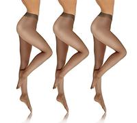 Sesto Senso Medias Transparentes Mujer 8 Den Pack de 3 Invisibles Semi Mate Pantimedias 2 S Negro 3pack