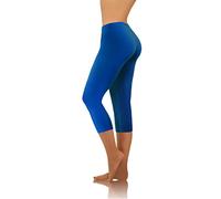 Sesto Senso Mujer Polainas Aciano 3/4 Patas Algodón Colorido Pantalones Niñas Deportivos Yoga 3XL Blue
