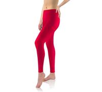 Sesto Senso Mujer Polainas Largas Viscosa Colorido Pantalones Niñas Deportivos Yoga XL Rojo