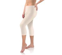Sesto Senso Mujer Polainas Longitud 3/4 Viscosa Colorido Leggings Niñas Deportivos Yoga L Beige
