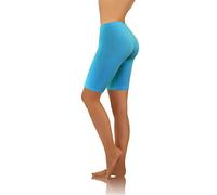 Sesto Senso Mujer Polainas Turquesa Piernas Cortas Algodón Colorido Pantalones Niñas Deportivos Yoga 4XL Turquoise
