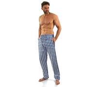 Sesto Senso Pantalones Largos de Pijama Hombre Algodón Pantalón de Dormir Cuadros Estampado Escocés L 11