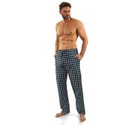 Sesto Senso Pantalones Largos de Pijama Hombre Algodón Pantalón de Dormir Cuadros Estampado Escocés L 8