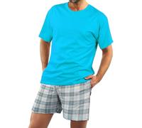 Sesto Senso Pijama Hombre Corto Algodón Verano Manga Corta Pantalon Corto M Turquesa